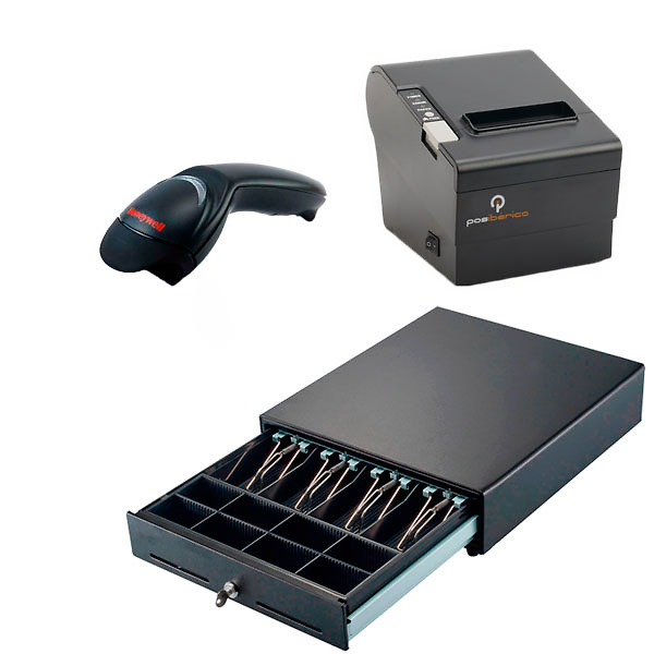 PACK IMPRESORA P80Plus + CAJON + SCANNER HONEYWELL MS5145 